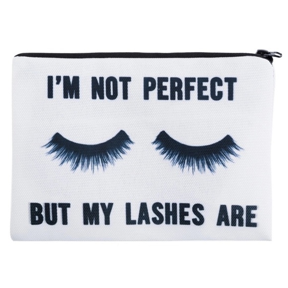 I’M Not Perfect But My Lashes Are. Cosmetic Bag. - Picture 2 of 8